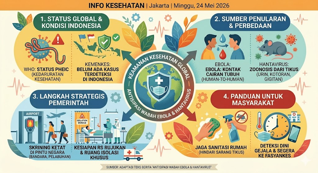 Indonesia Perketat Pengawasan Antisipasi Wabah Ebola dan Hantavirus